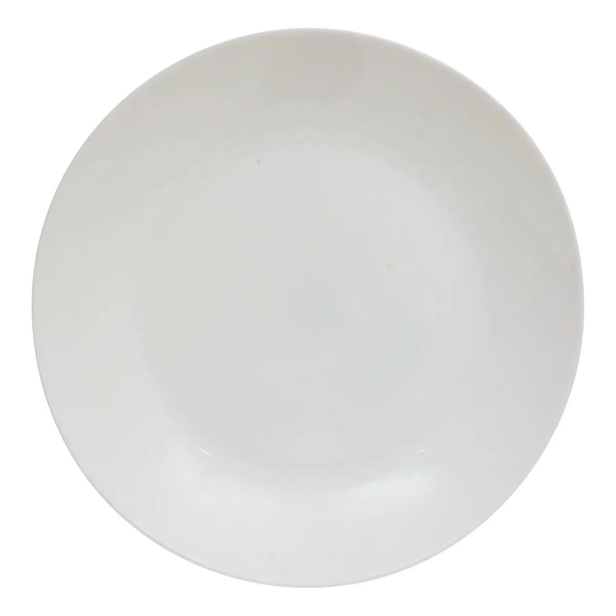 Lot de 6 Assiettes Plates en Verre Louise 25cm Blanc