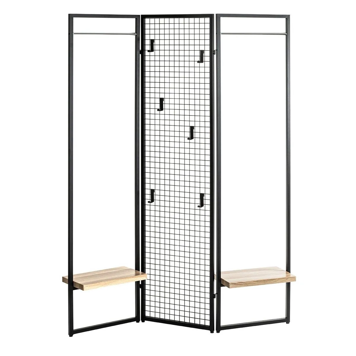 Meuble d'Entr&eacute;e Porte-Manteau ""River"" 175cm Noir