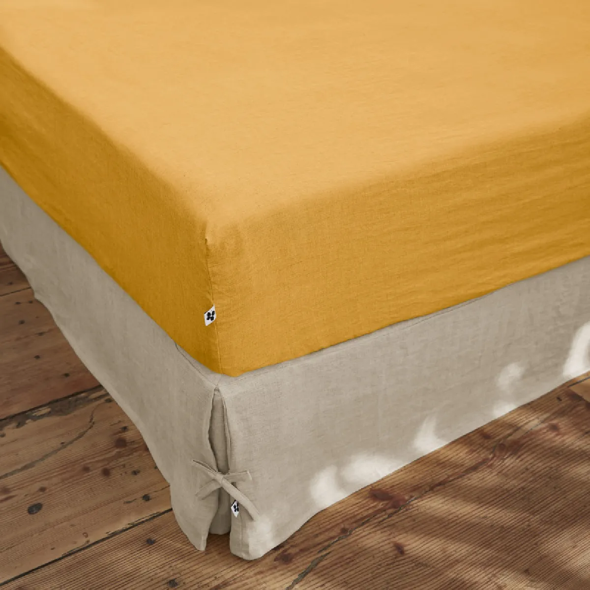 Drap housse "Soline" Lin lavé l'Effet Papillon
