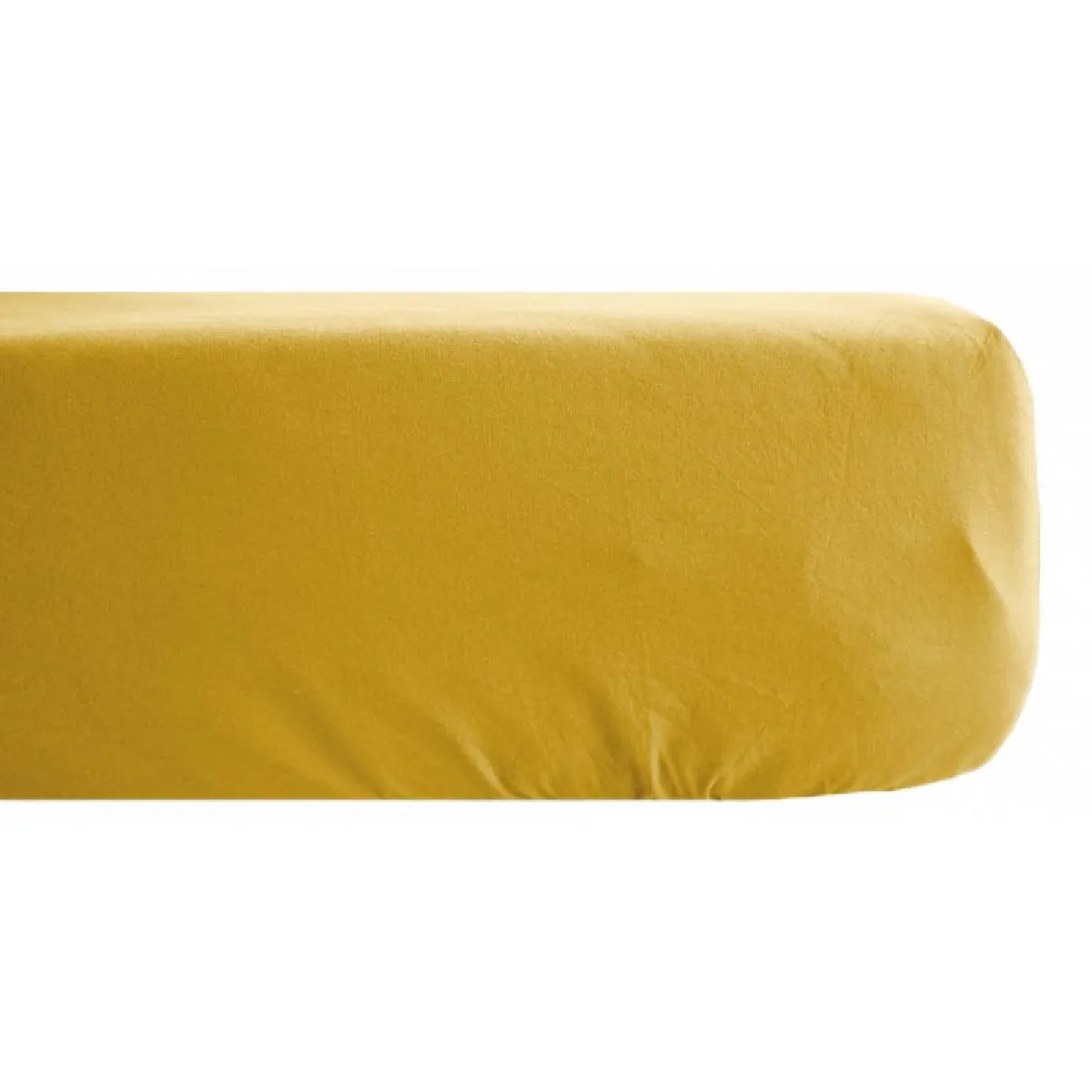 VENT DU SUD Drap housse Palace pur coton teint lav&eacute; 63 fils/cm&sup2; 