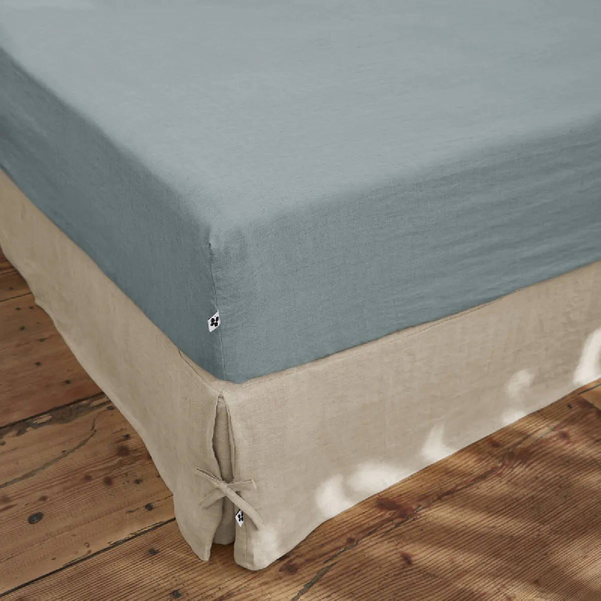 Drap housse "Soline" Lin lavé l'Effet Papillon