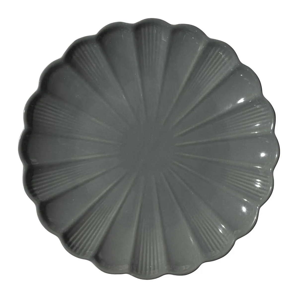 Lot de 6 Assiettes Plates Calista 26cm Gris