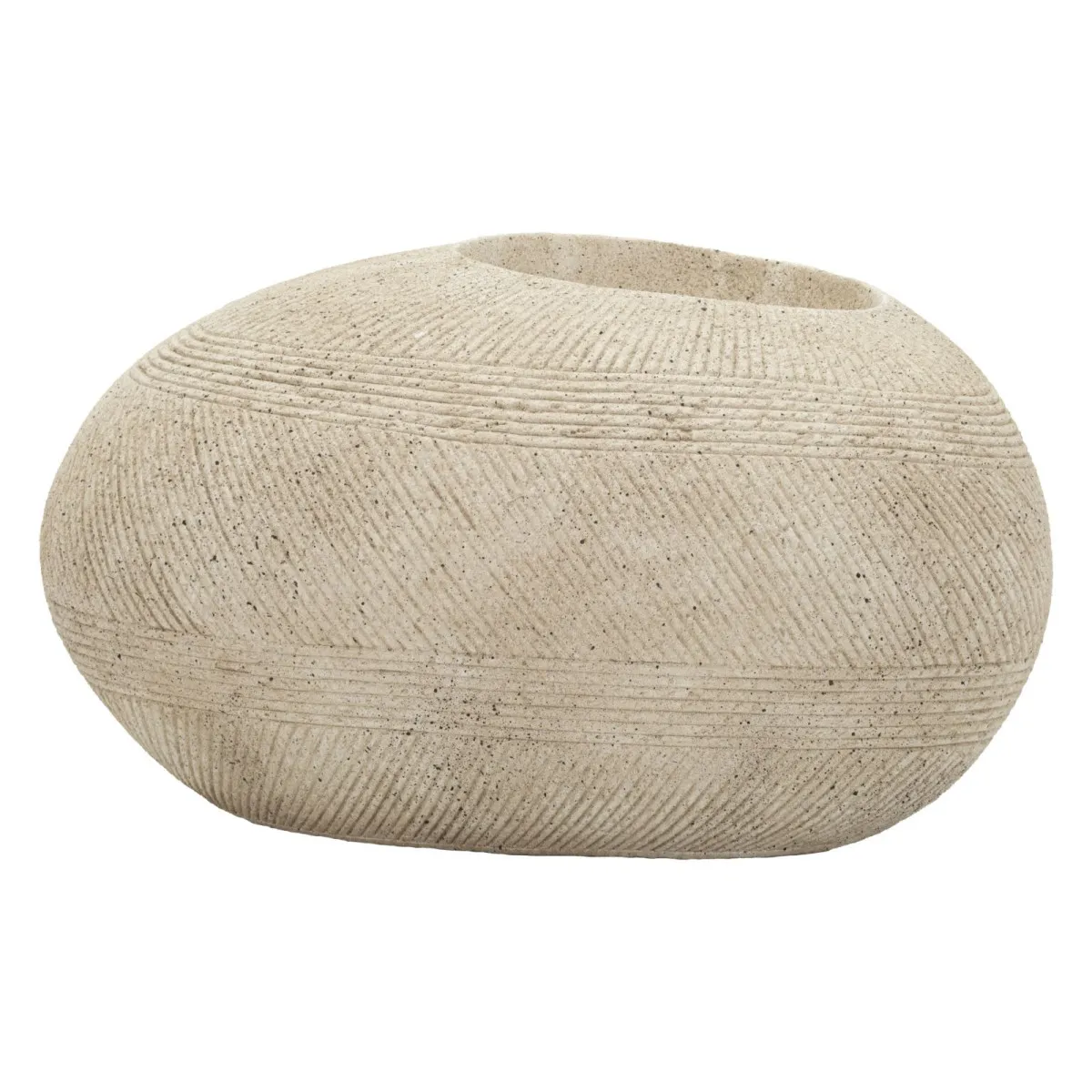 GENERIQUE - Cache-Pot Effet Pierre - 54cm - Gris - Image 2