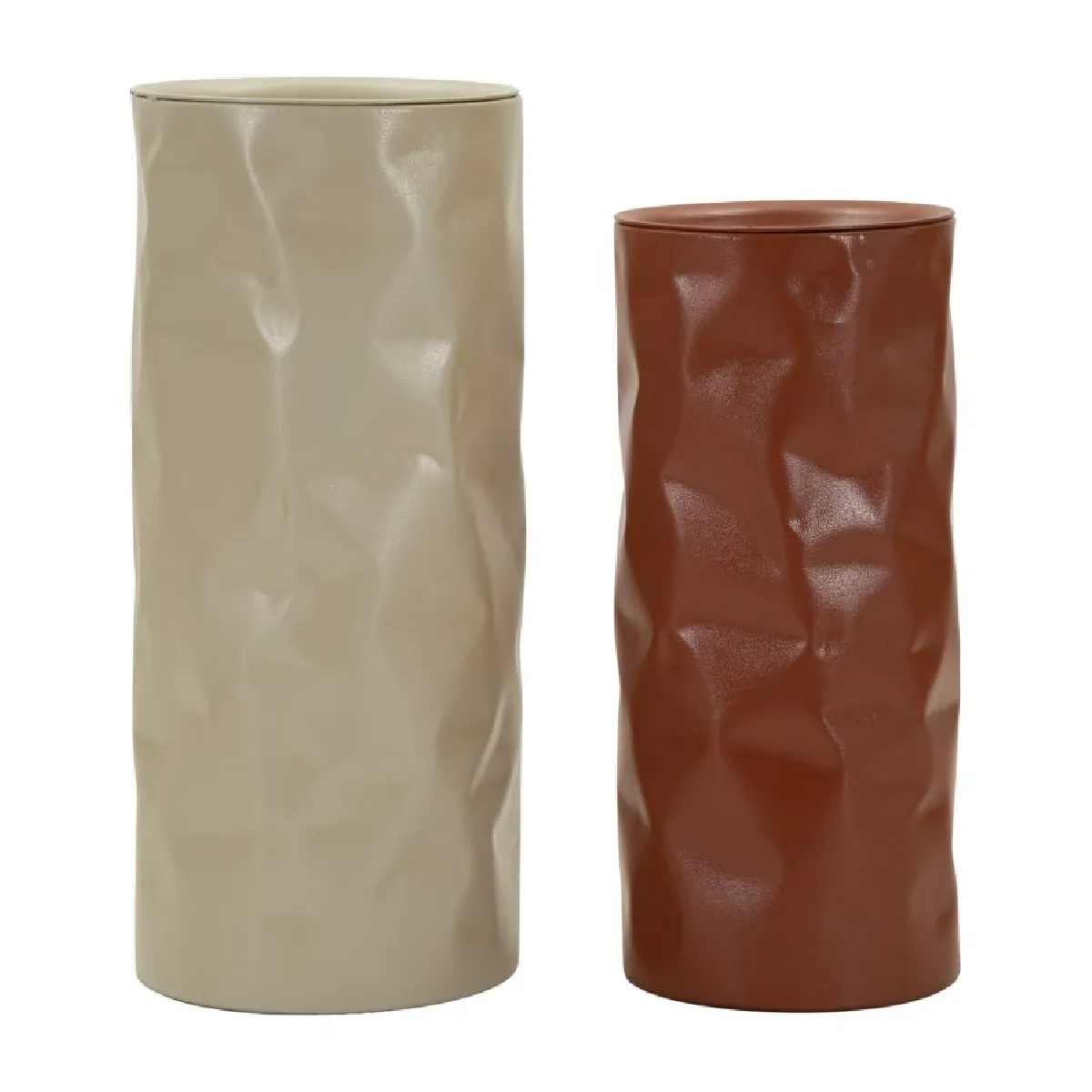 GENERIQUE - Table d'appoint - Norimberga - 70cm - Rouge - Beige - Image 3