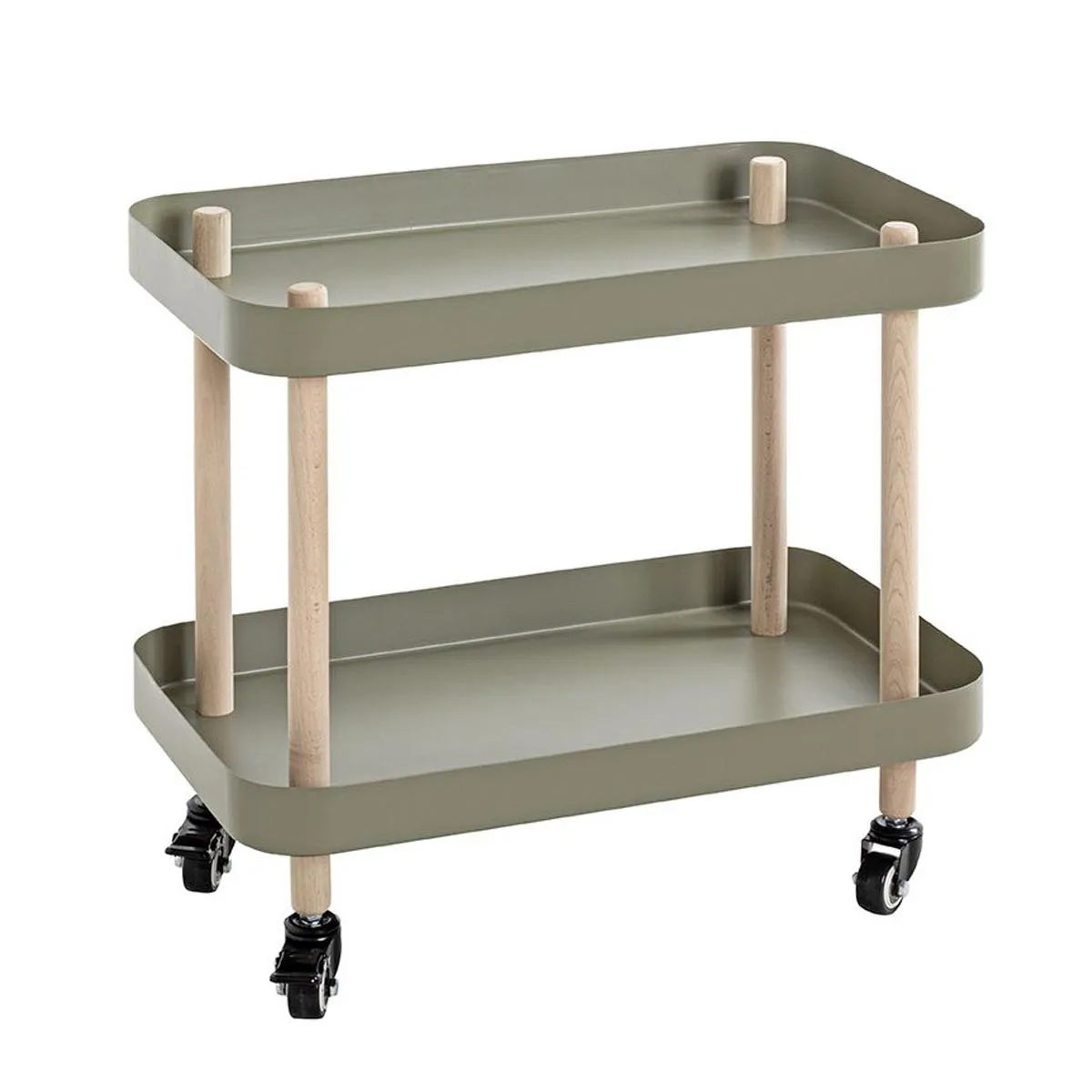 Desserte de Cuisine 2 Niveaux Yumi 47cm Vert