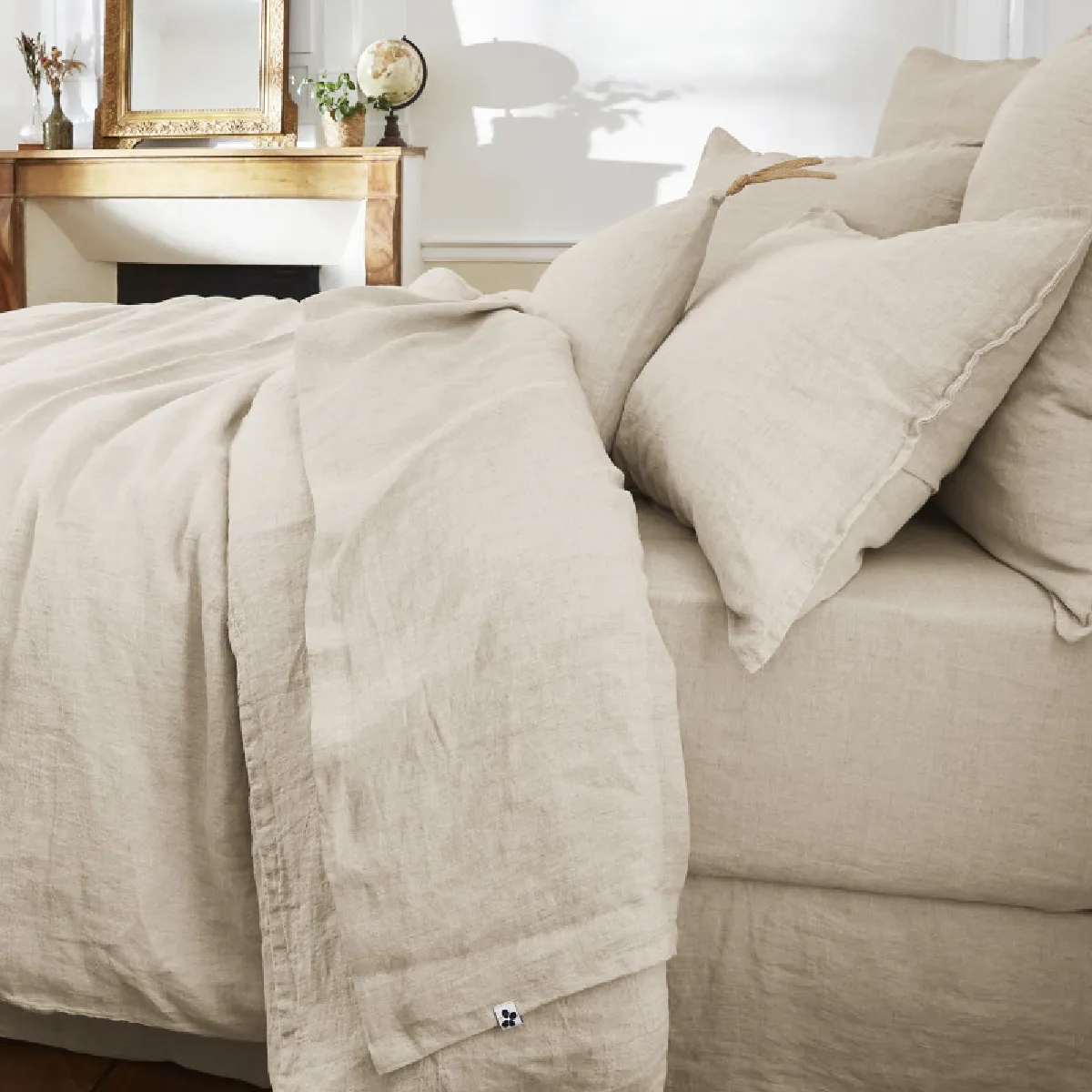 Drap plat "Soline" Lin lavé l'Effet Papillon