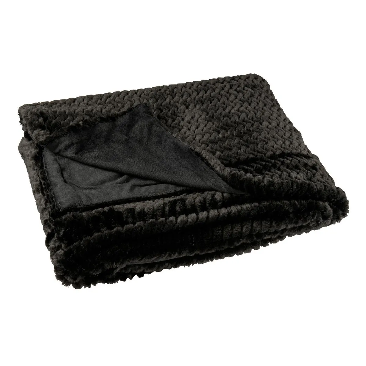 GENERIQUE - Plaid Winter - 130x180cm - Noir - Image 2
