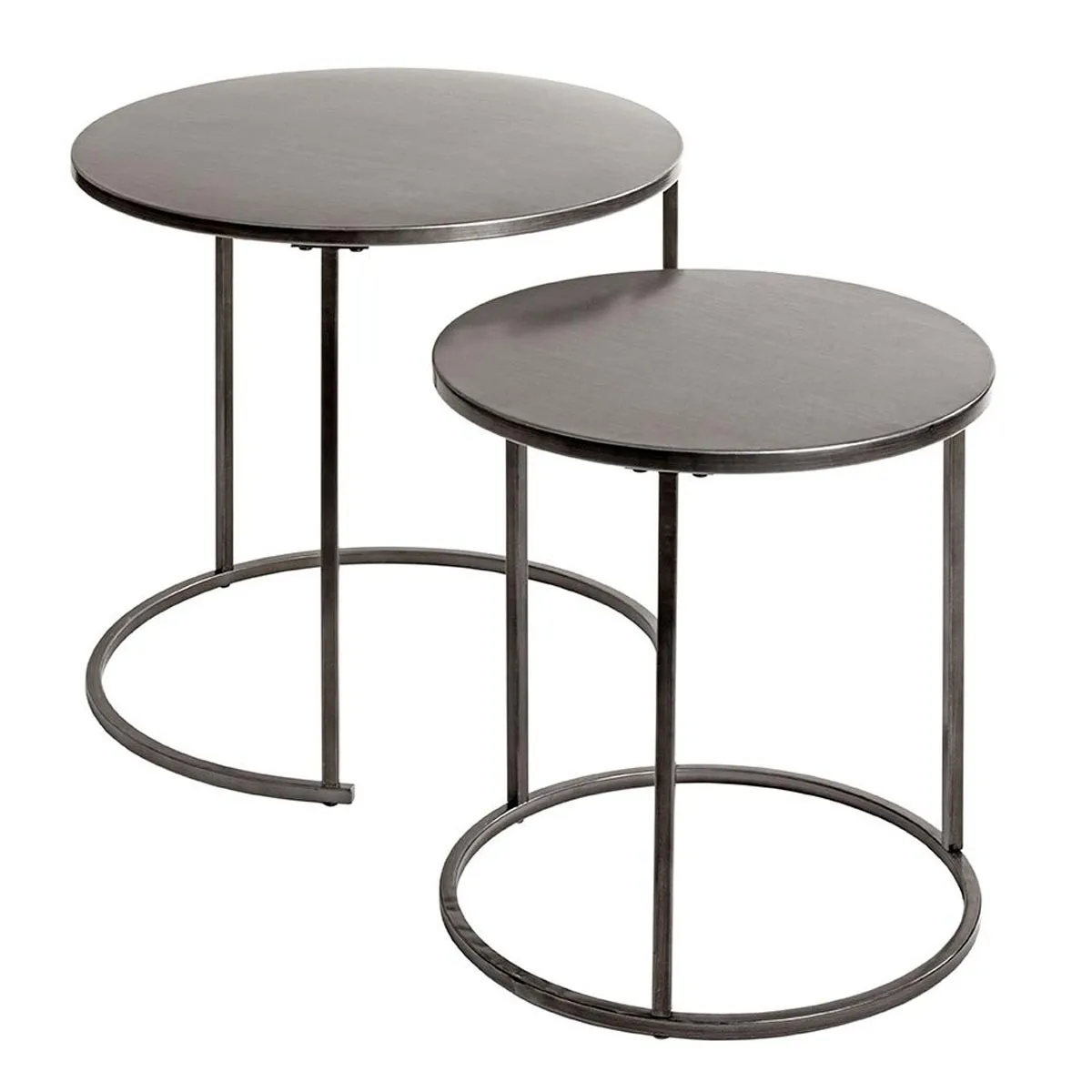 Paris Prix Lot De 2 Tables D'appoint Tris 50Cm Anthracite