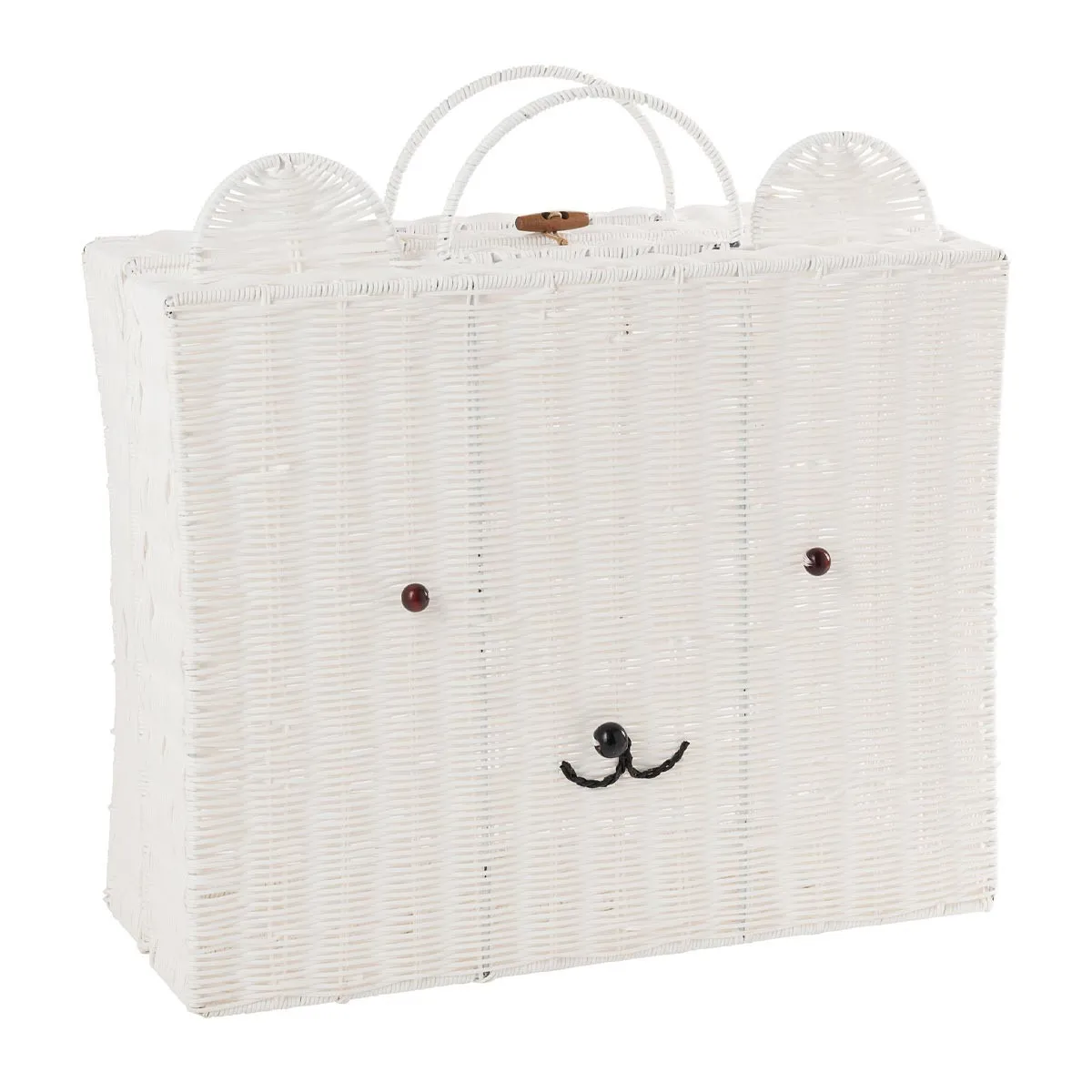 Valise Déco Enfant Ours Napoleon 50cm Blanc