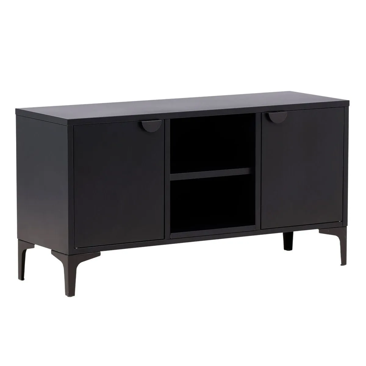 PARIS PRIX Meuble Tv 2 Portes ""piring"" 120cm Noir