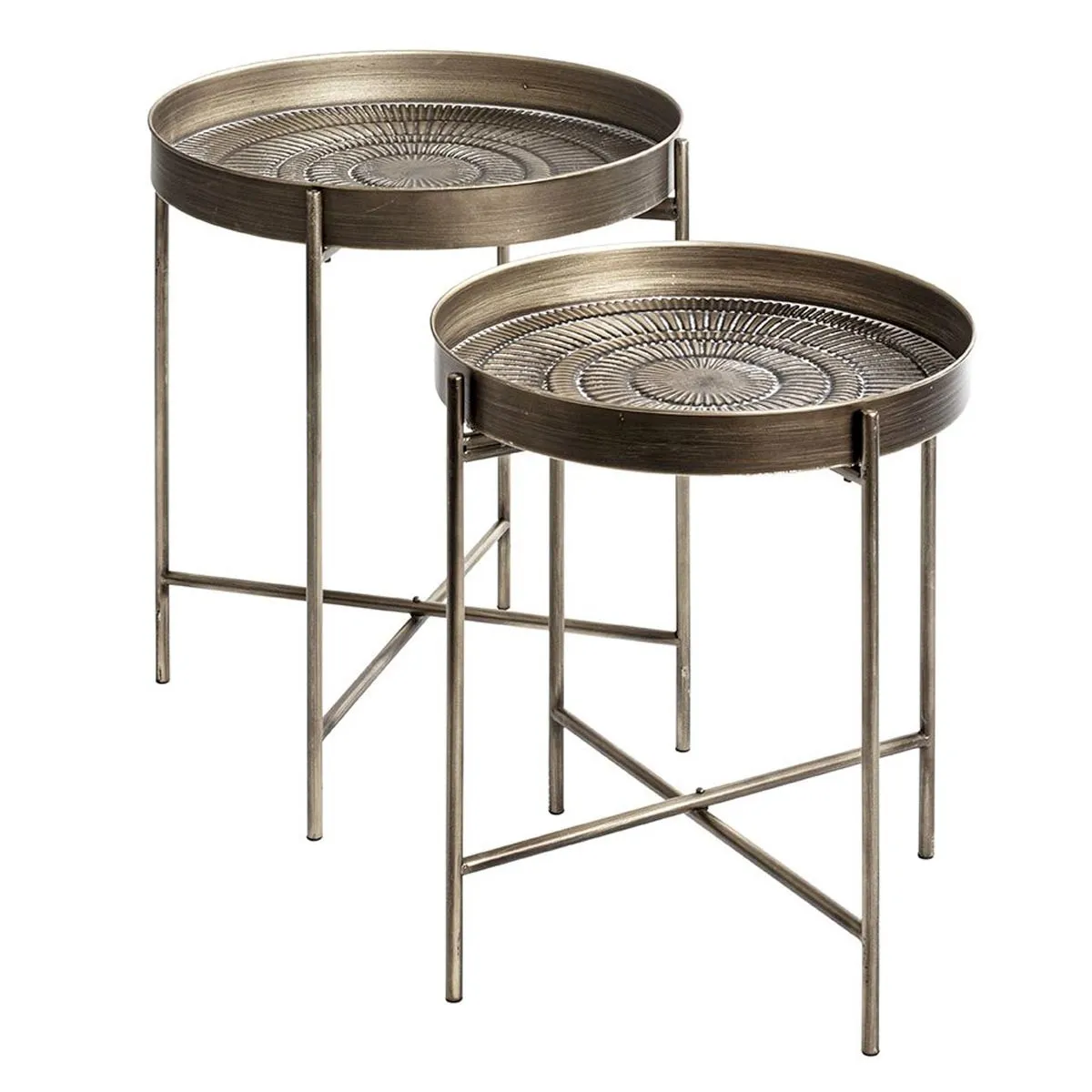 Paris Prix Lot De 2 Tables D'appoint Nelia 56Cm Cuivre