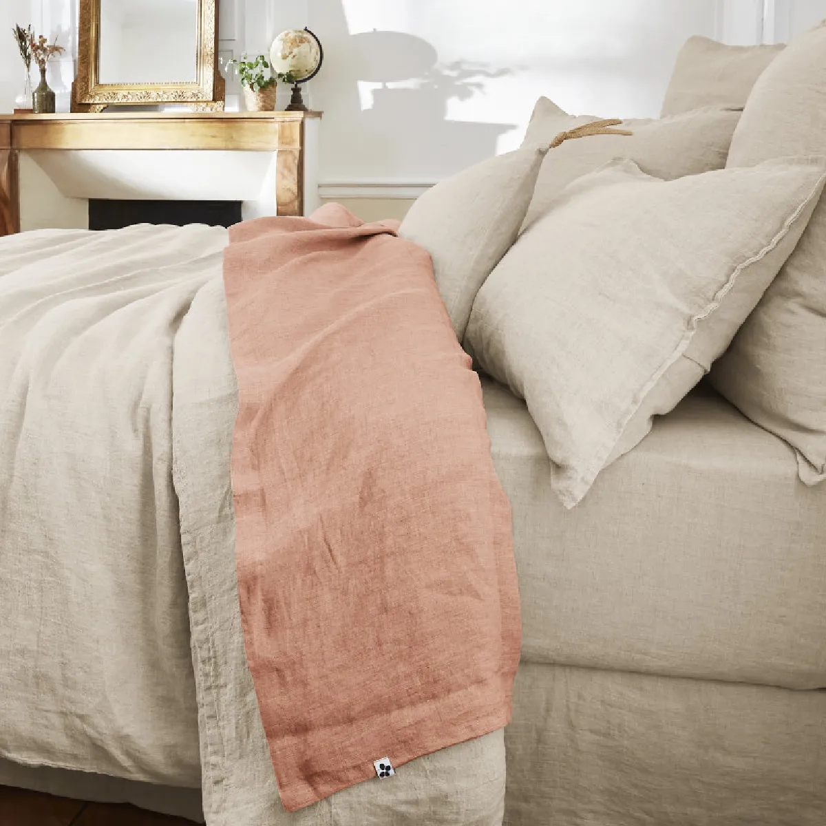 Drap plat "Soline" Lin lavé l'Effet Papillon
