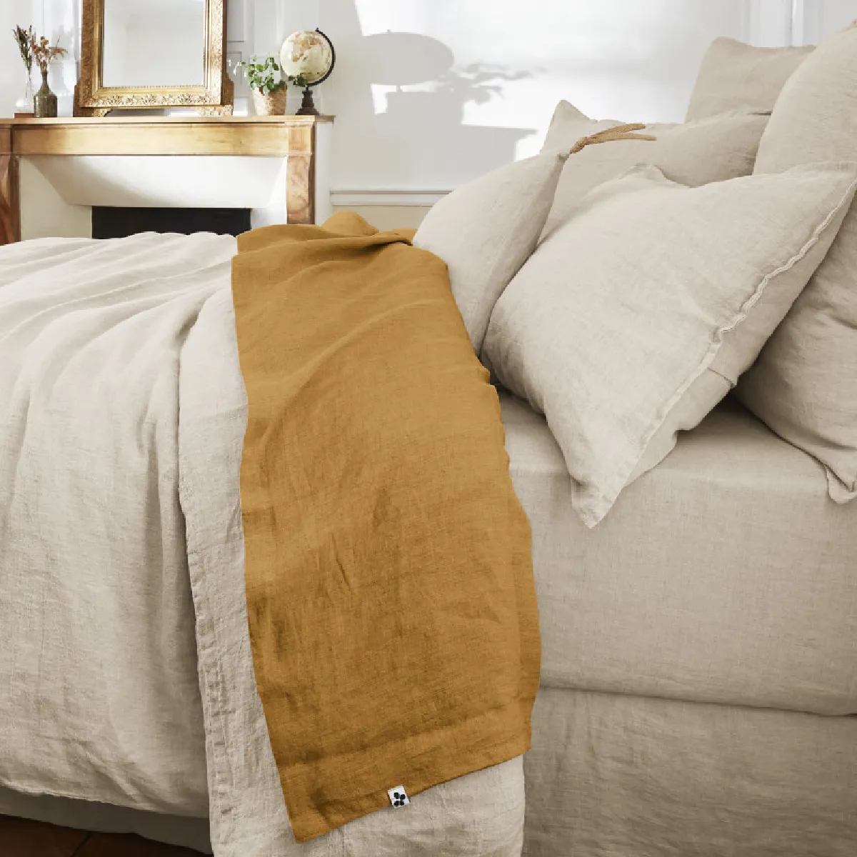 Drap plat "Soline" Lin lavé l'Effet Papillon