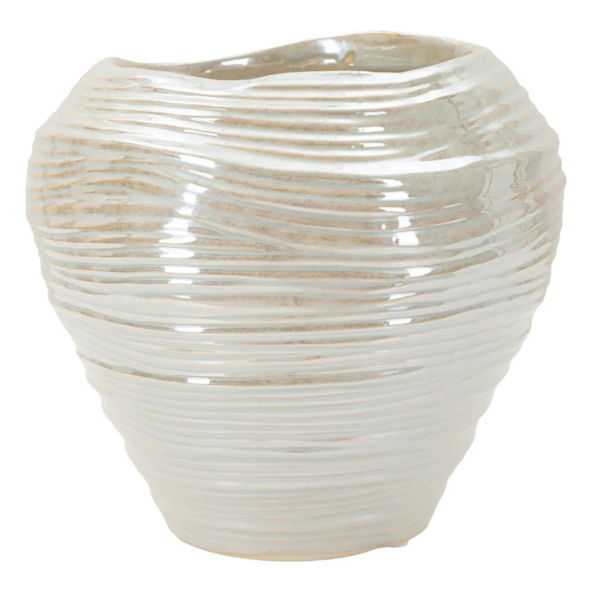 Mauro Ferretti Beige Vase Perly Round - Image 3
