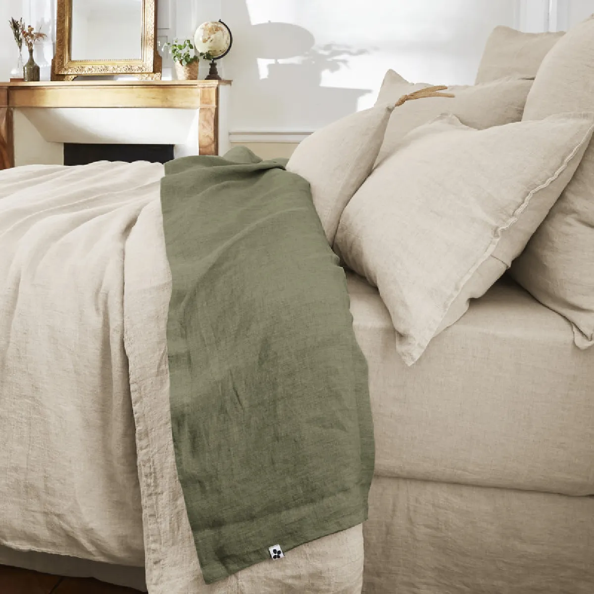 Drap plat "Soline" Lin lavé l'Effet Papillon