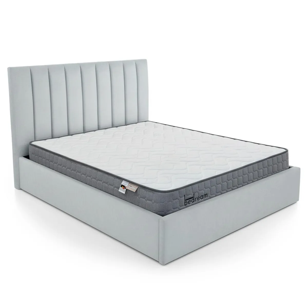 Pack Lit Coffre & Matelas Dream & Goodream 160x200cm Argent