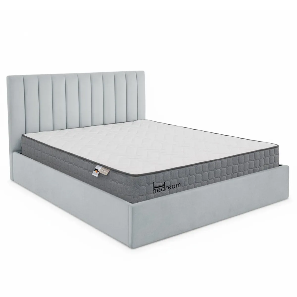 Pack Lit Coffre & Matelas Dream & Goodream 180x200cm Argent