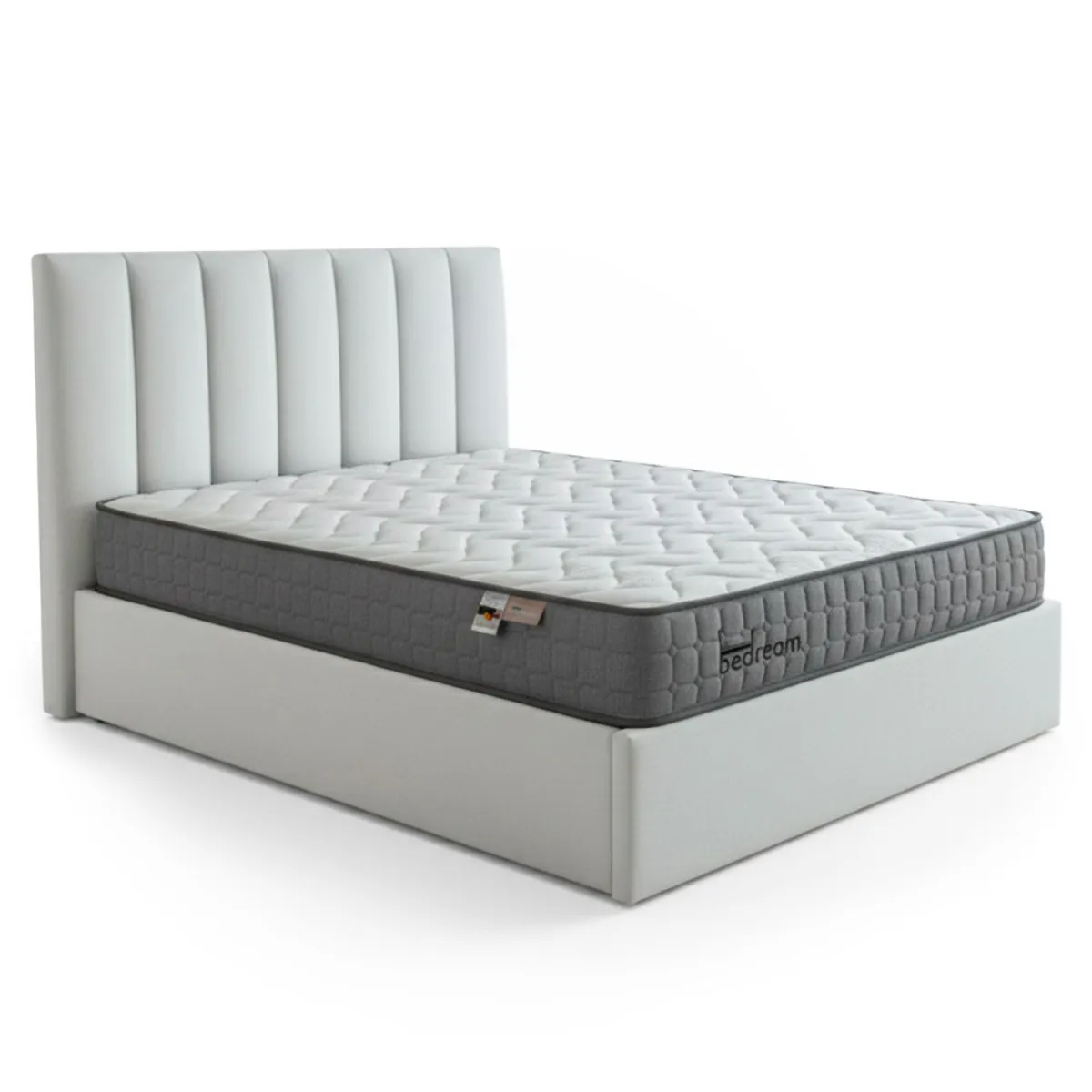 Pack Lit Coffre & Matelas Dream & Goodream 140x190cm Argent