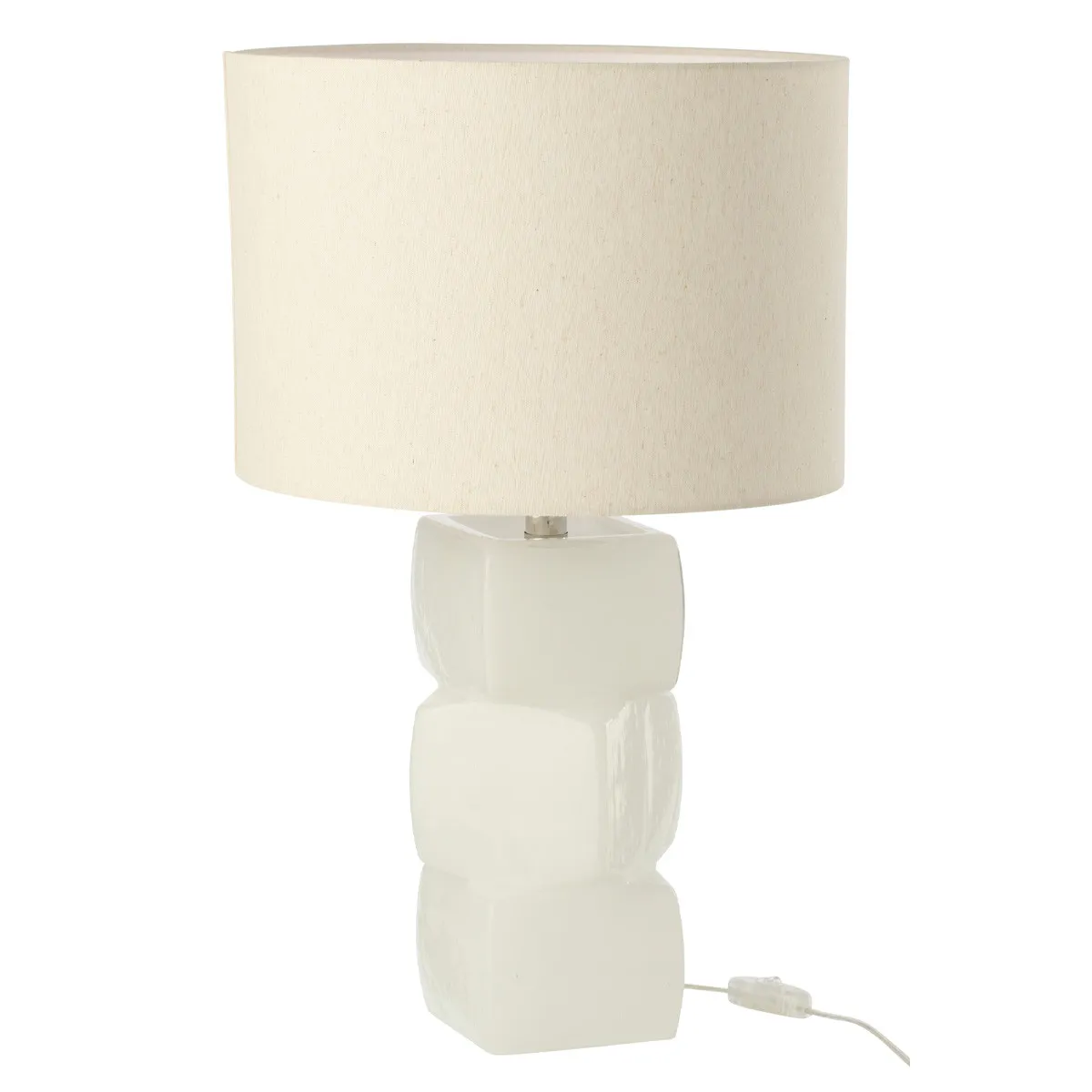 Lampe à Poser Design 3 Cubes 62cm Blanc