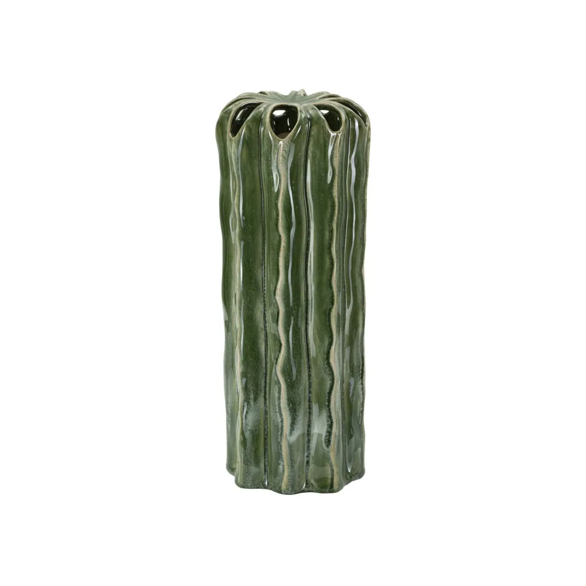 GENERIQUE - Vase en Céramique Cactus - 31cm - Vert - Image 3
