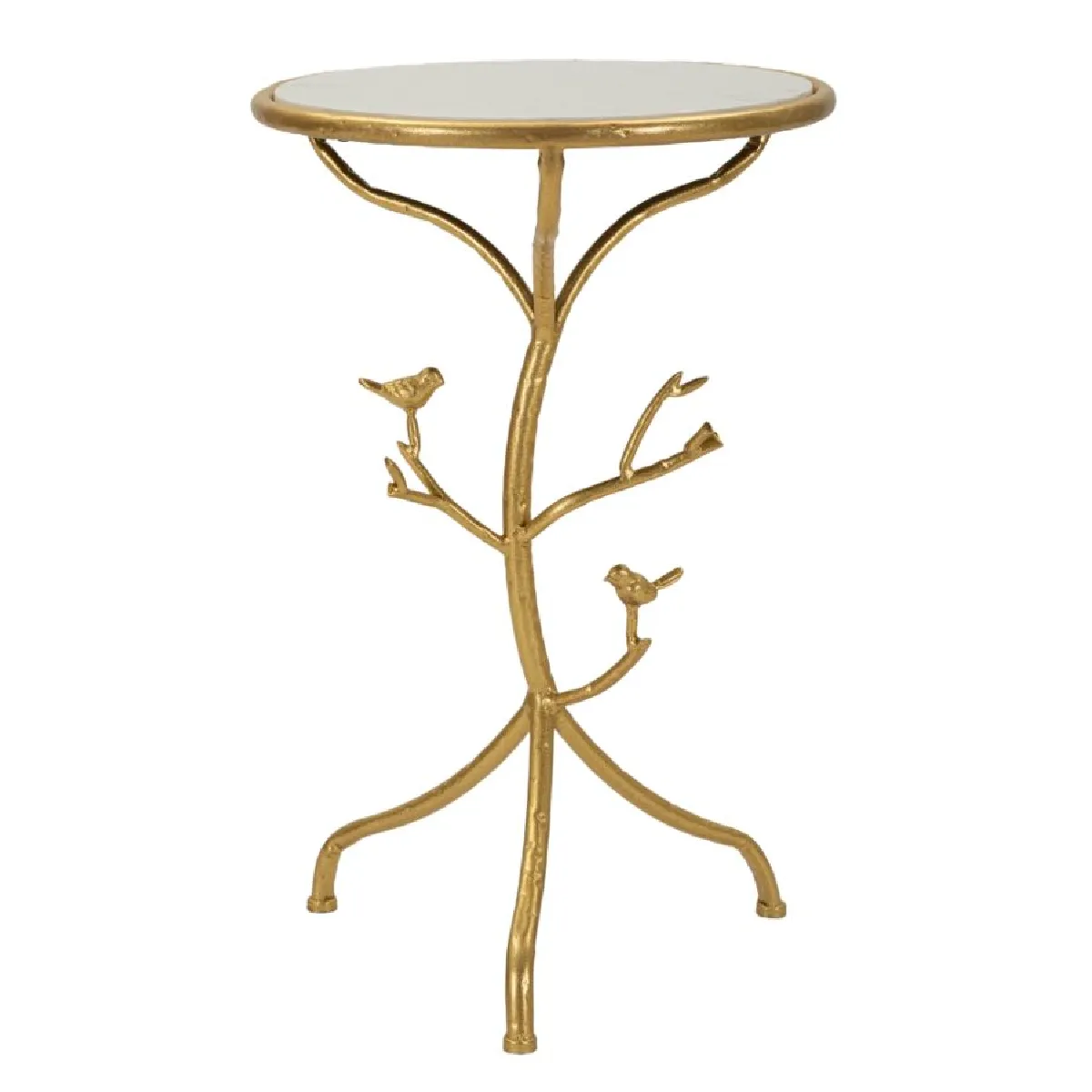 Generique Table D'appoint En Marbre "Birds" 60Cm Or - Image 3