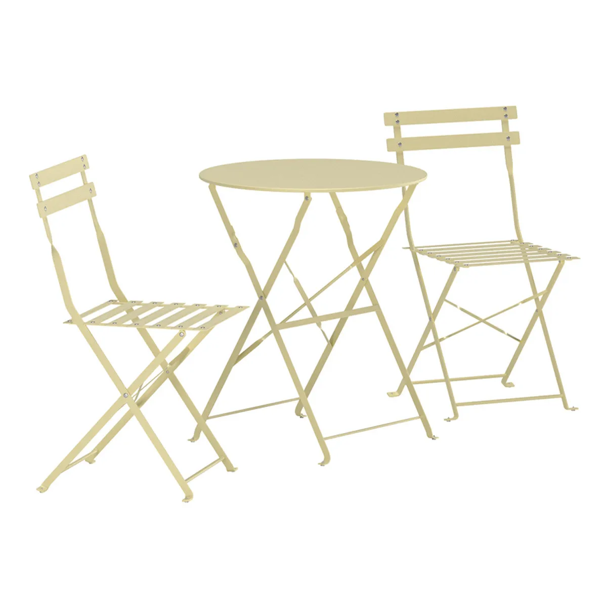 Ensemble Table de Jardin & 2 Chaises Tao 71cm Jaune