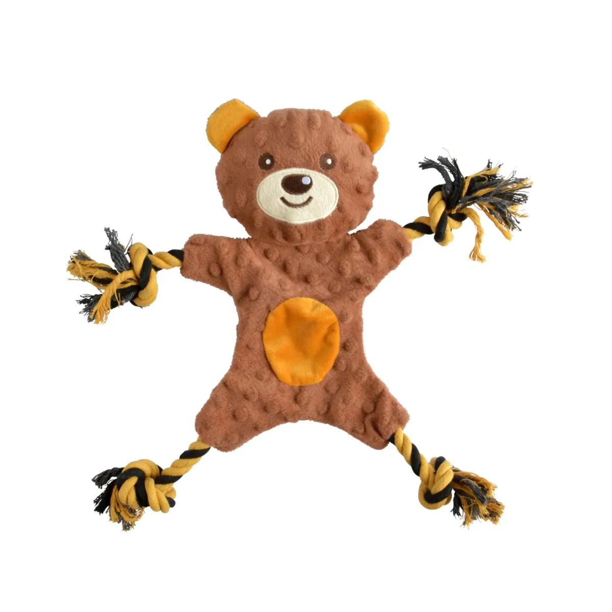 Jouet Peluche Chien Ours 4 Nœuds 37cm Marron