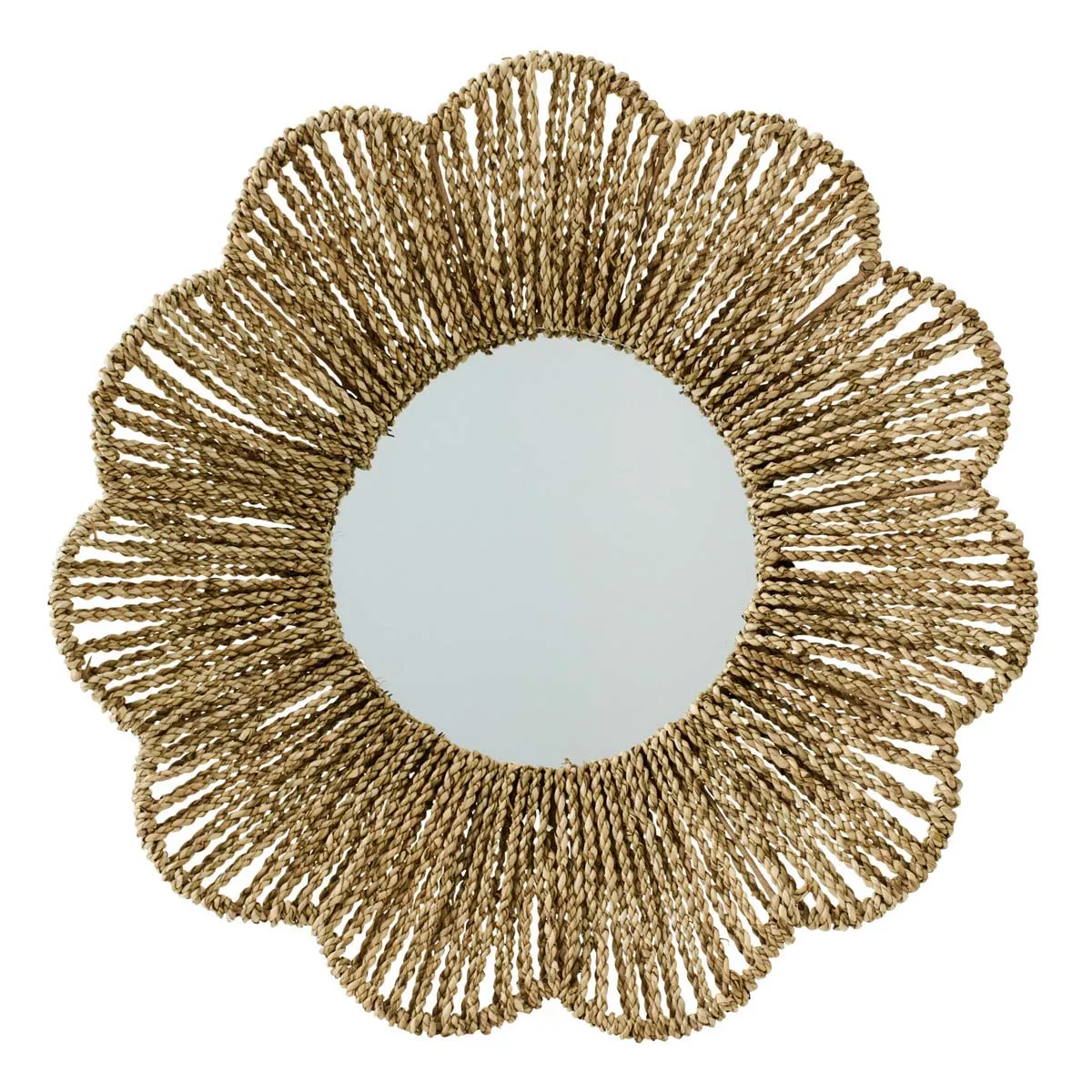 Paris Prix Marron Miroir Mural Fleur Jonc