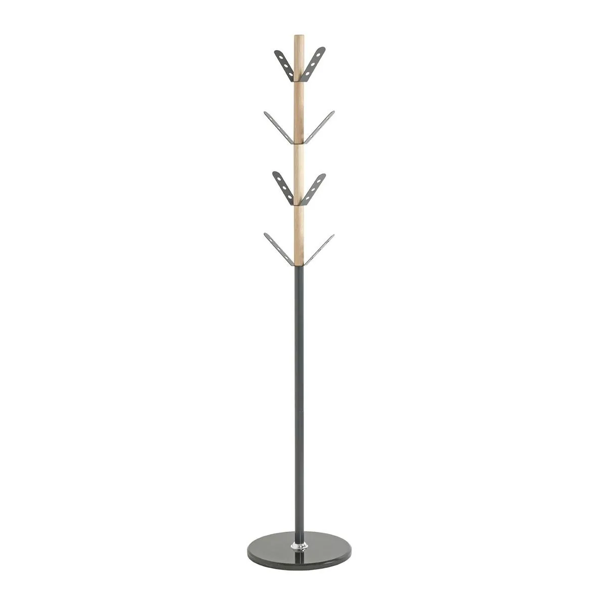 Porte-manteau Design ""corneille"" Anthracite & Naturel