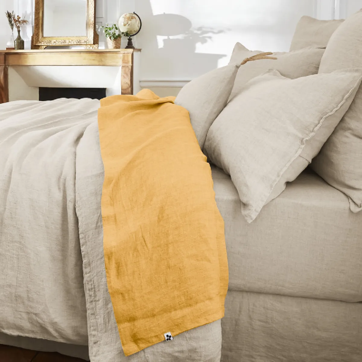 Drap plat "Soline" Lin lavé l'Effet Papillon