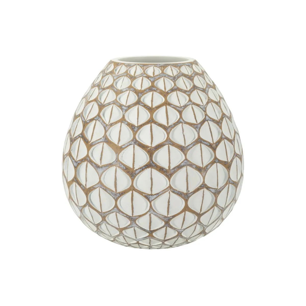 Mauro Ferretti Unisex Blanc Vase Resina Tibet - Image 3