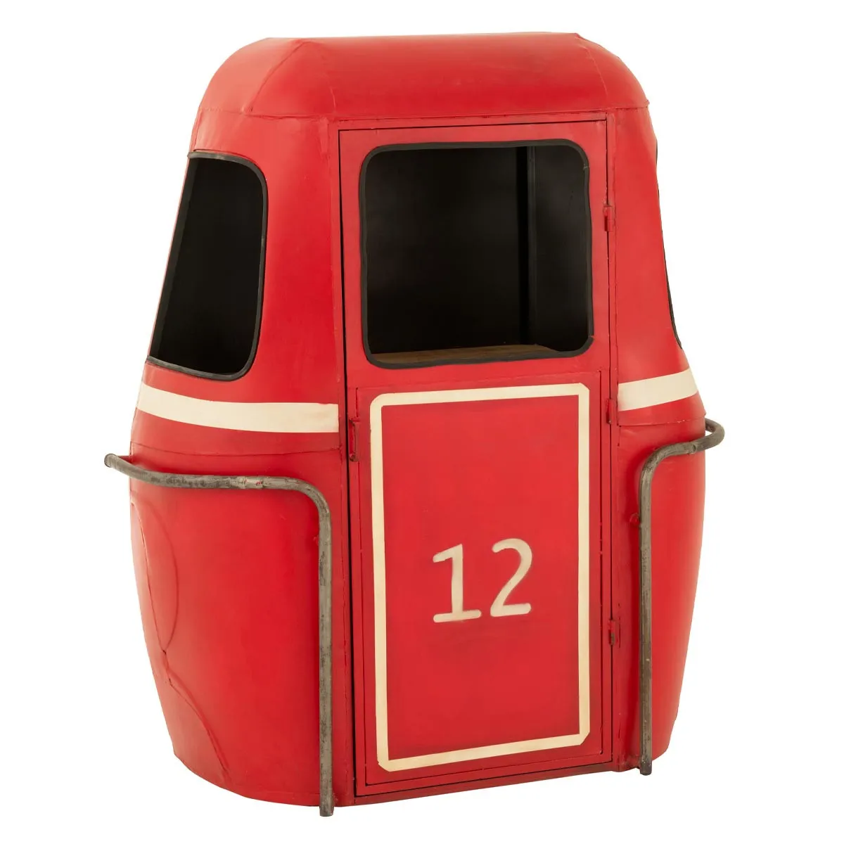 Meuble de Bar en Métal Téléphérique 154cm Rouge