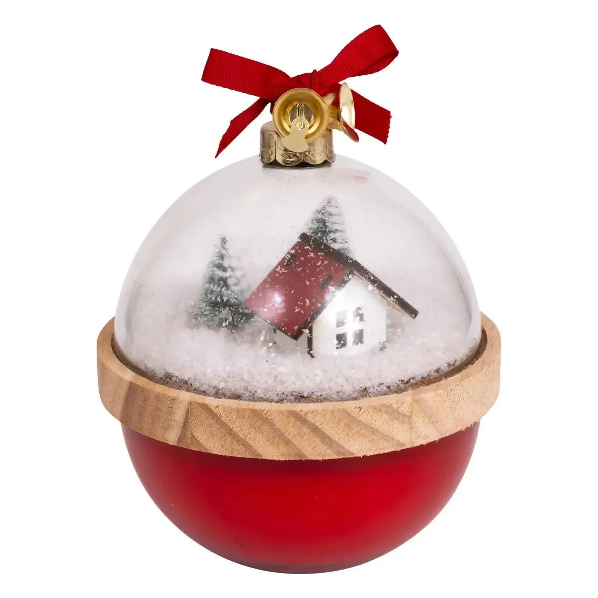Atmosphera Rouge Bougie Parfumée Noël Boule À Neige