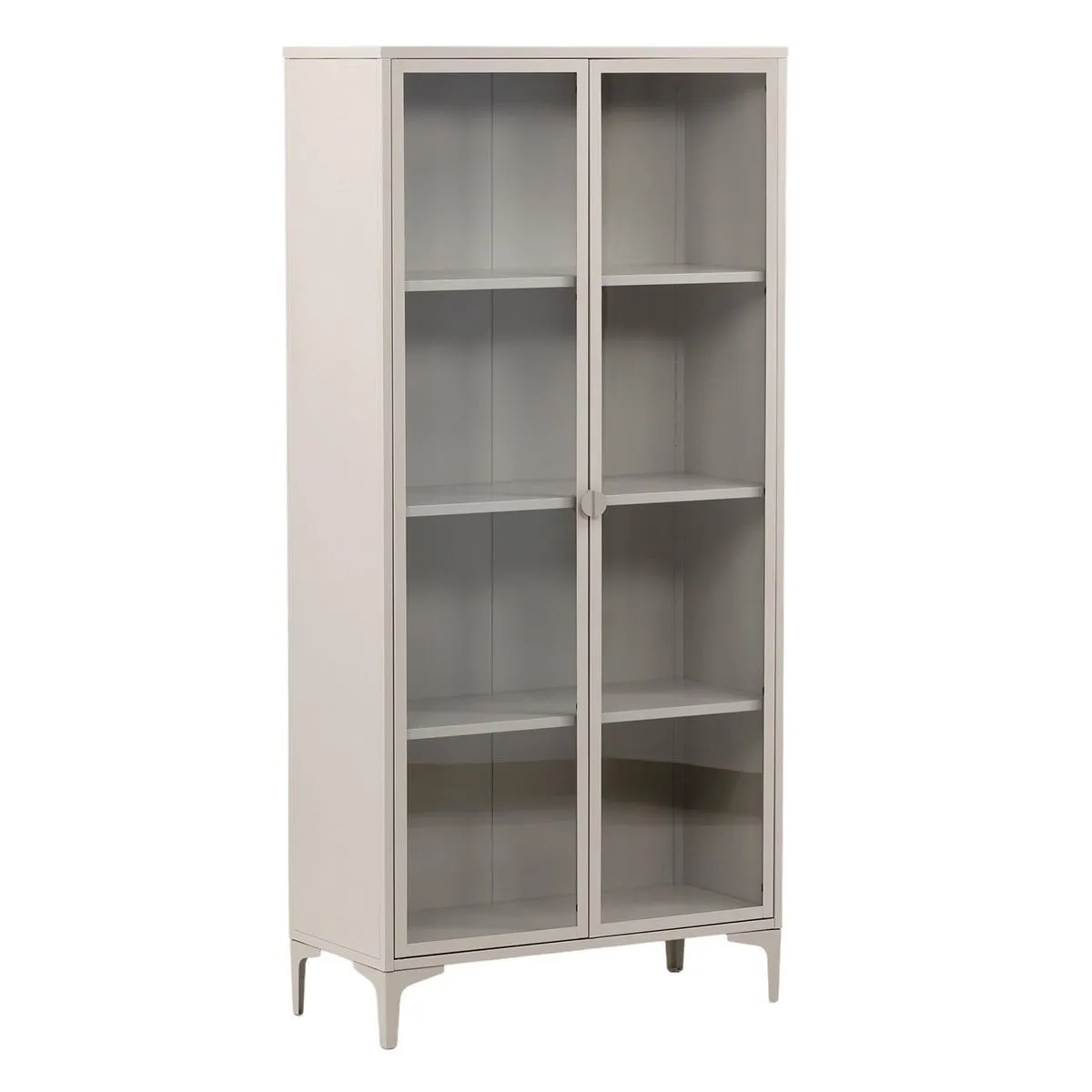 Paris Prix Beige Vitrine 2 Portes Piring 190Cm