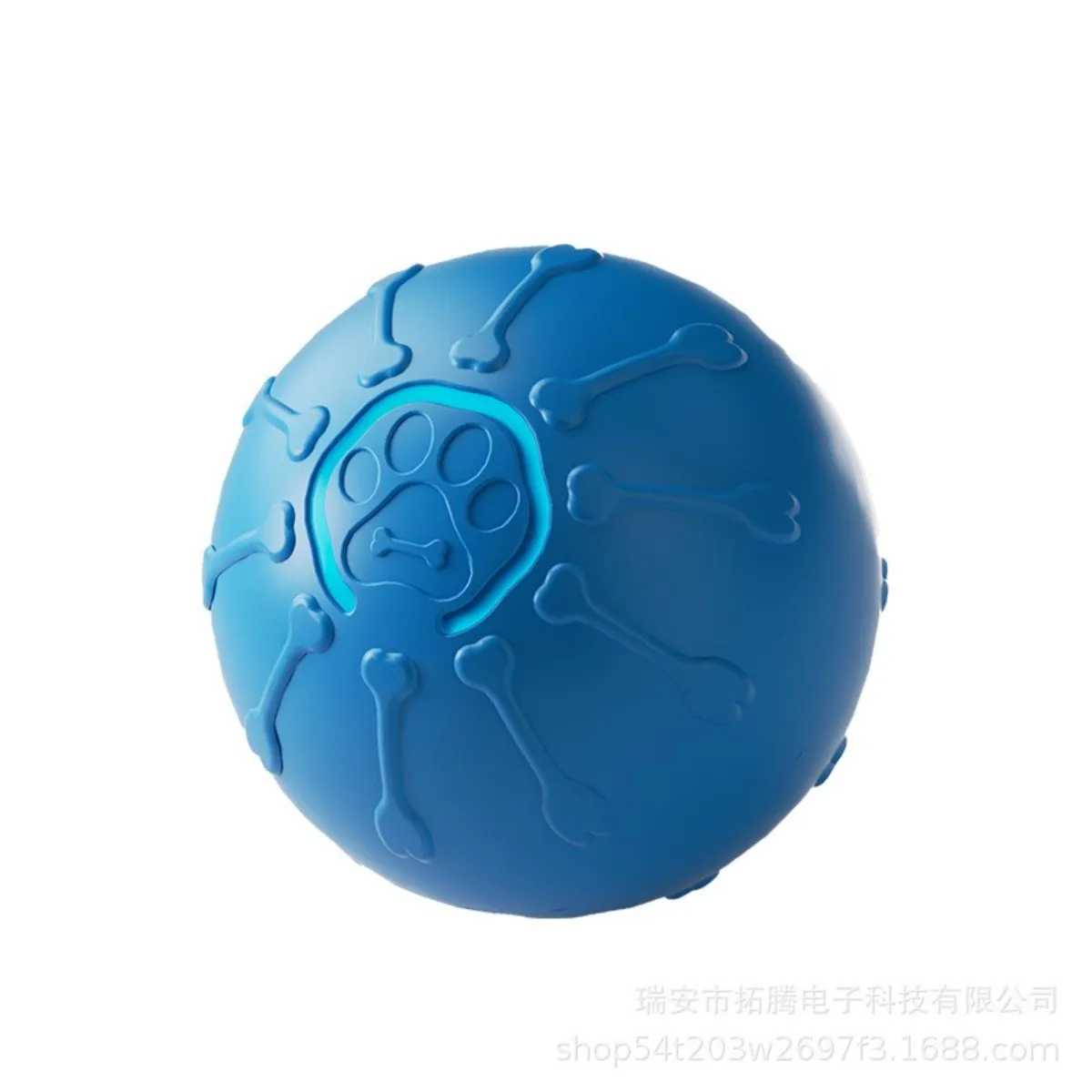 Balle interactive rechargeable pour animaux - Auto-roulante USB-C, résistante aux morsures
