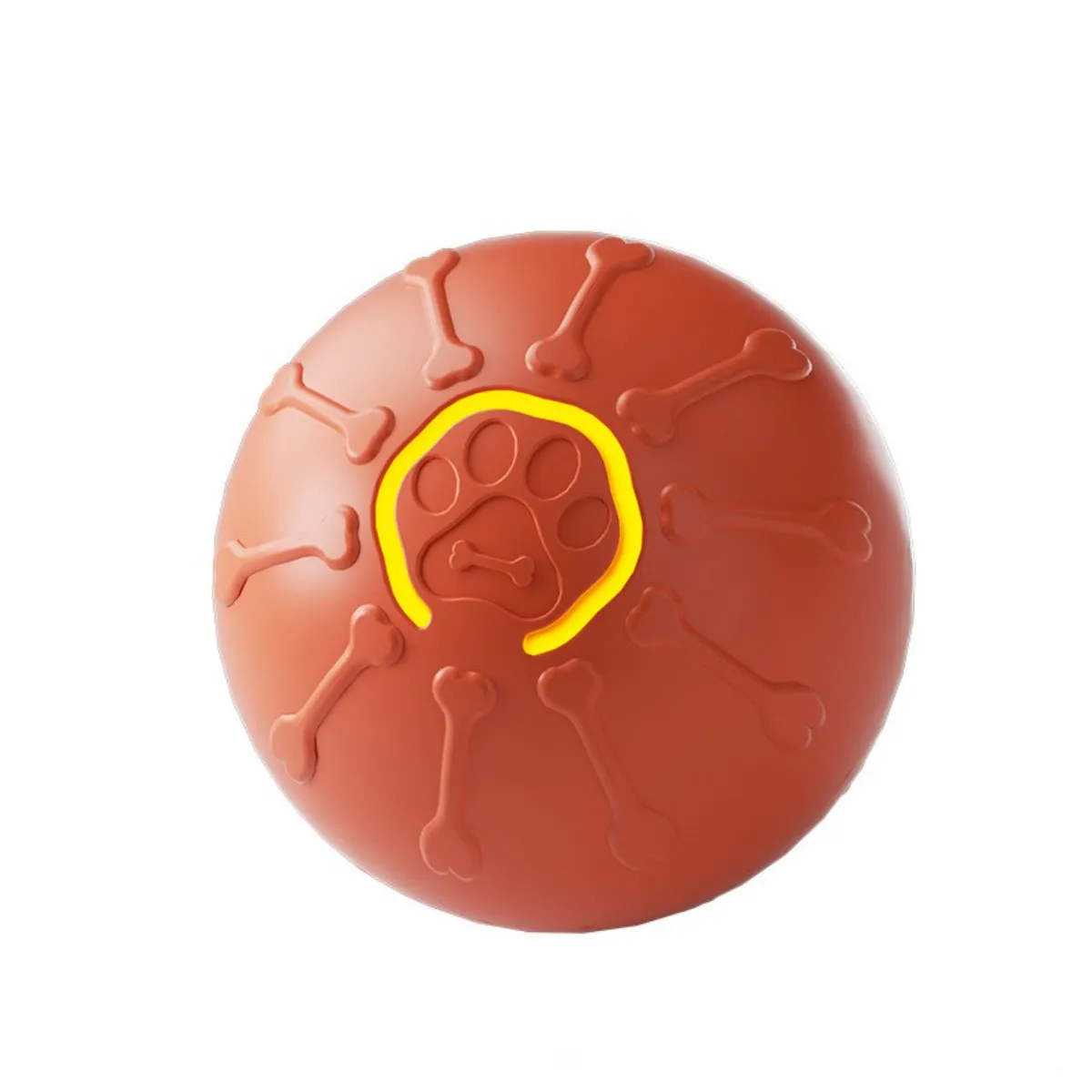 Balle jouet interactive rechargeable pour animaux - Orange ABS, balle roulante intelligent