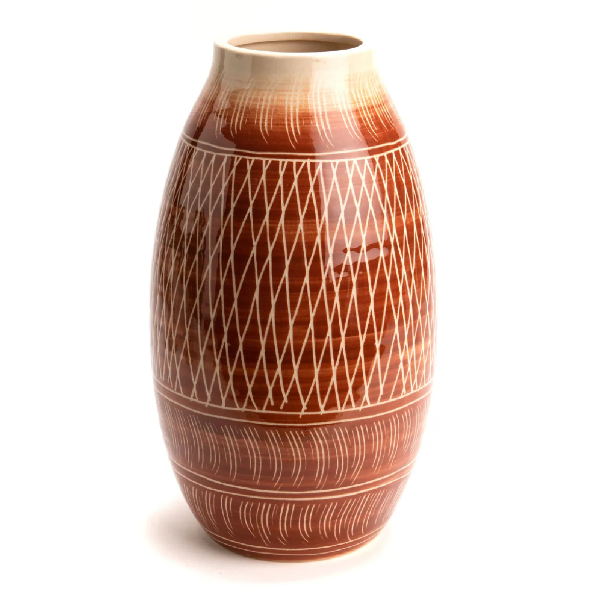 Amadeus Orange Vase Kimia En Grès