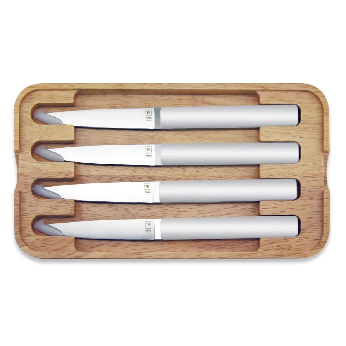 Tarrerias bonjean coffret 4 couteaux à steak - Gris perle
