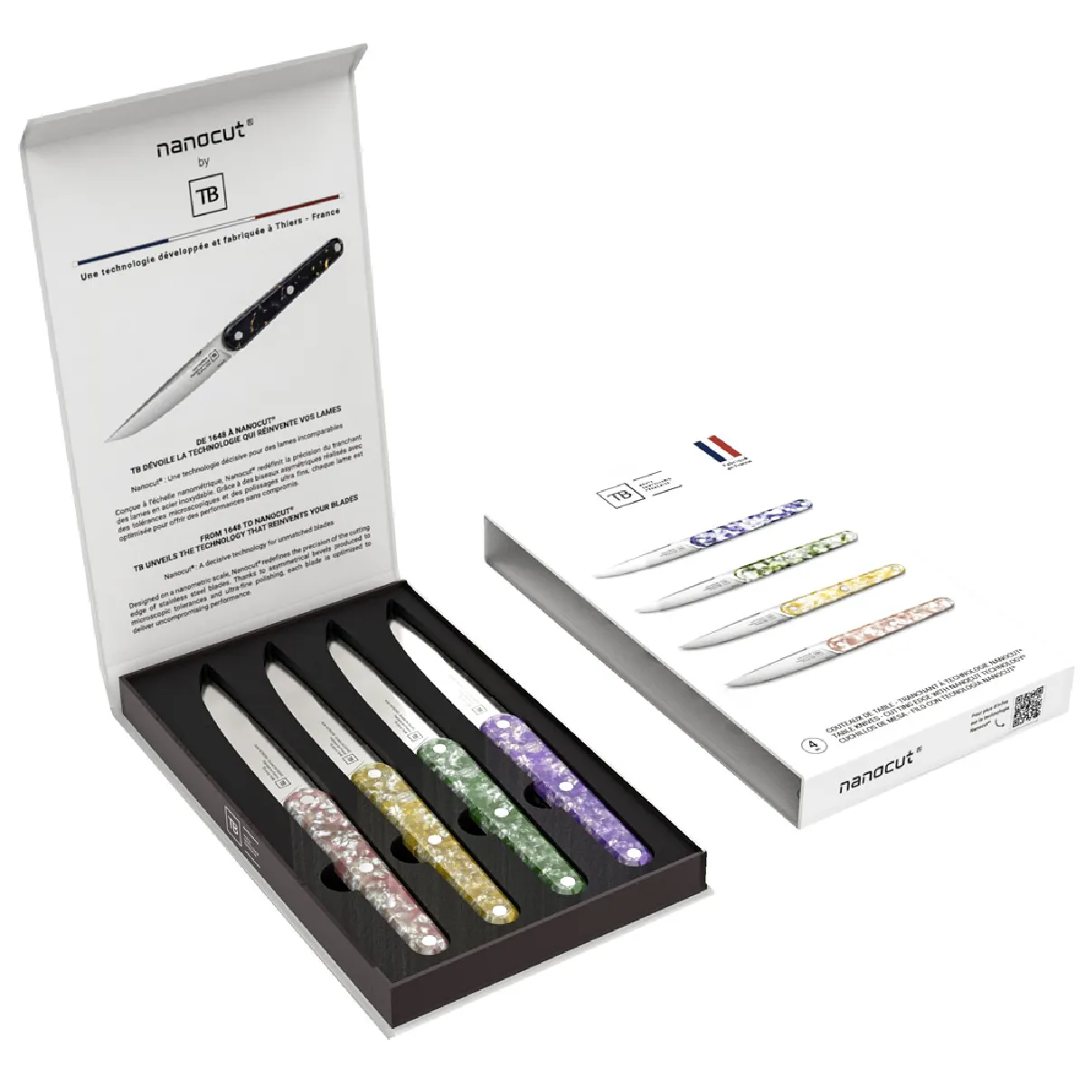 Tarrerias bonjean coffret couteaux de table - Multicolore