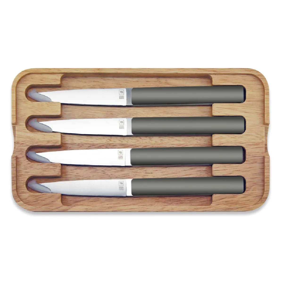 Tarrerias bonjean coffret couteaux steak - Gris taupe