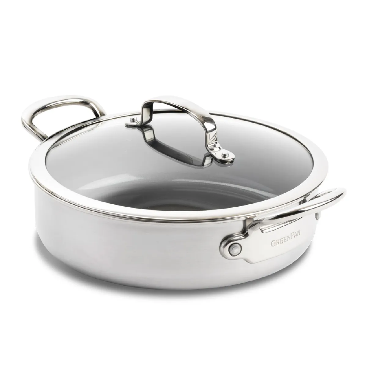 GREENPAN  Sauteuse avec couvercle - Inox