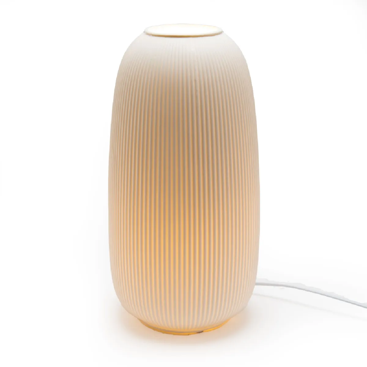 Amadeus lampe à poser striée - Blanc