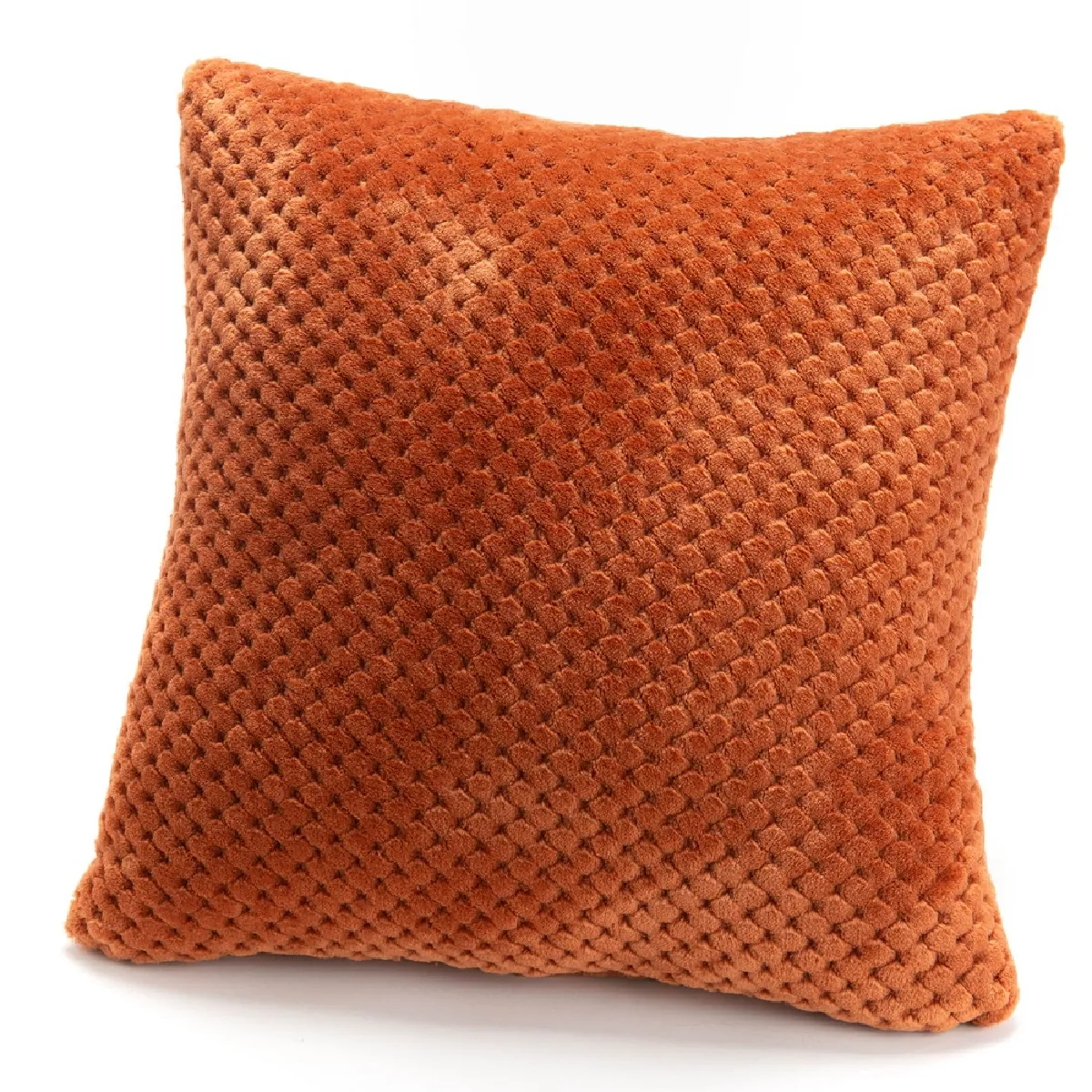 Amadeus Marron Coussin Damier Terracotta 40X40 - Polyester - Image 3