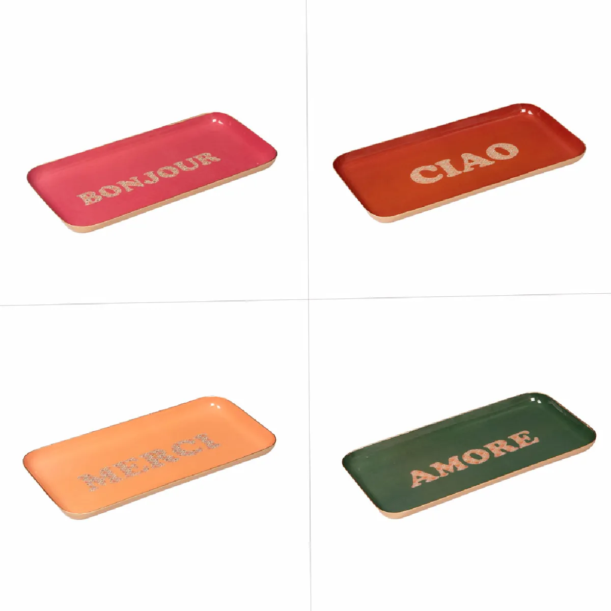Table Passion Plateau Rectangle 20X10 Cm (1 Modèle Aléatoire) - Multicolore - Métal - Image 4