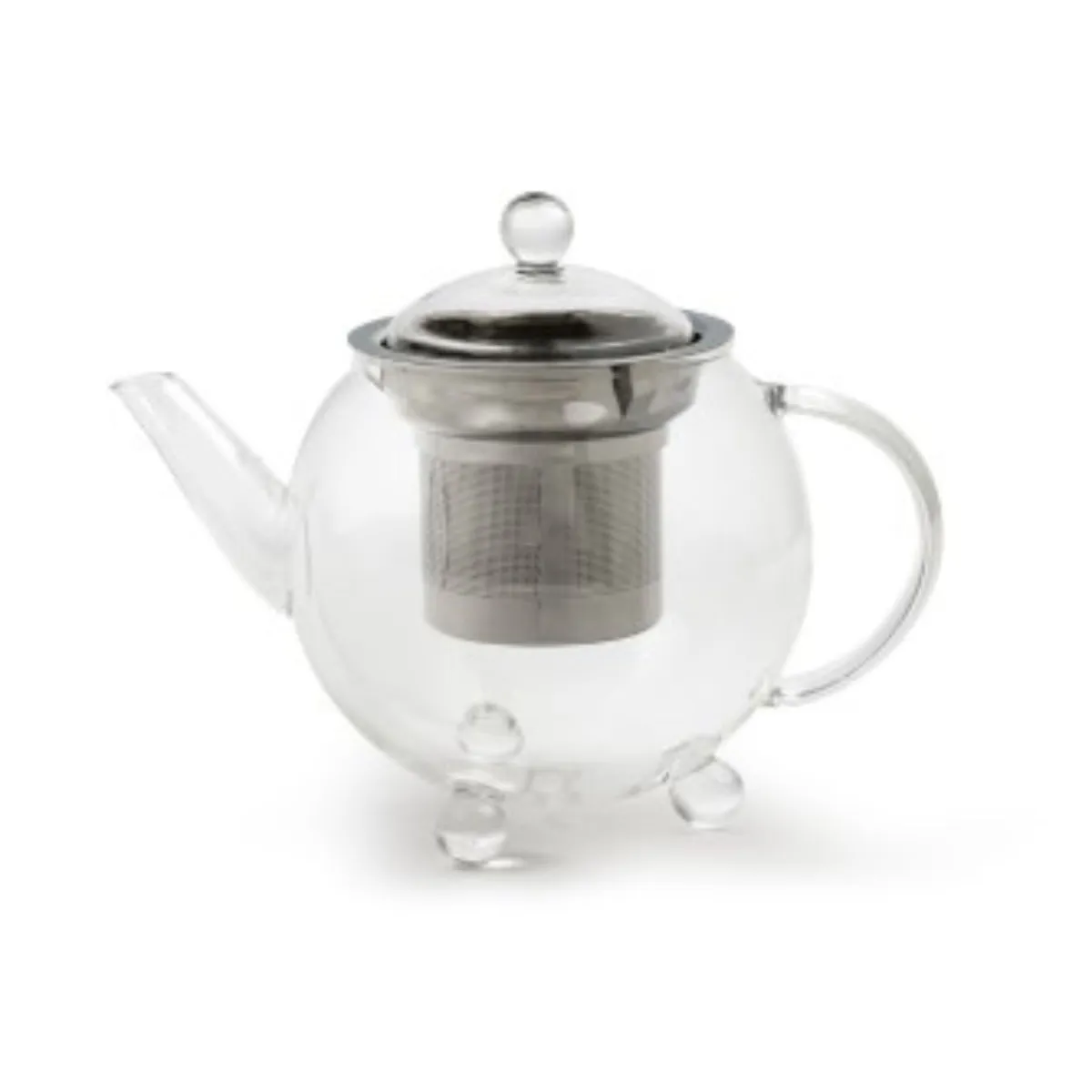 BREDEMEIJER Bella Ronde - Th&eacute;i&egrave;re en verre borosilicate 0.5 L avec filtre inox