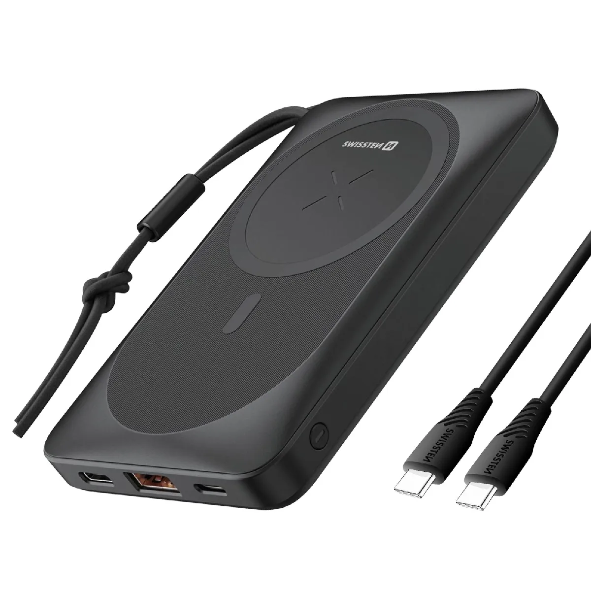 Swissten Noir Powerbank Magsafe 10 000Mah