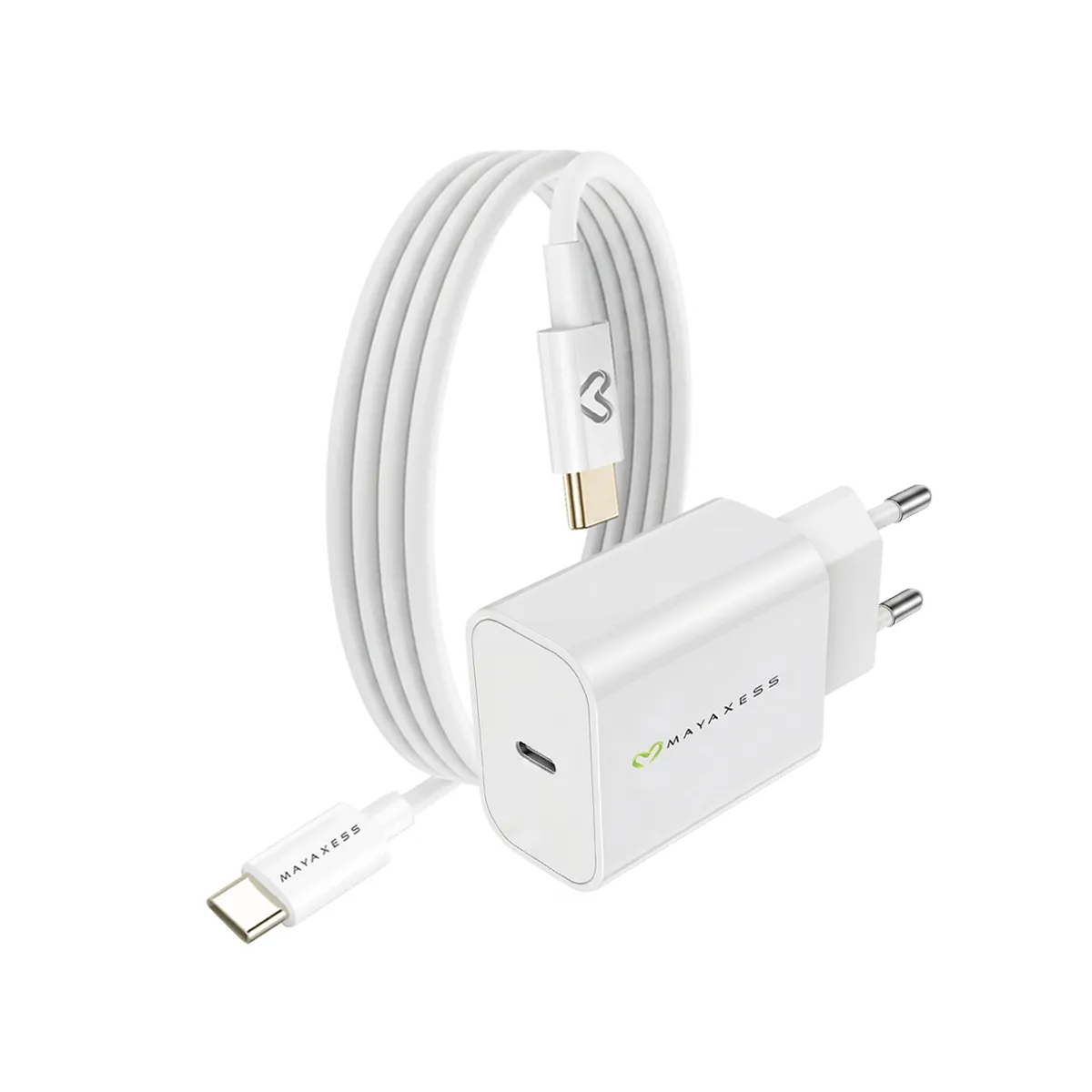 Mayaxess Blanc Chargeur Secteur Pour Xiaomi 15 20W + Câble Usb-C 1M