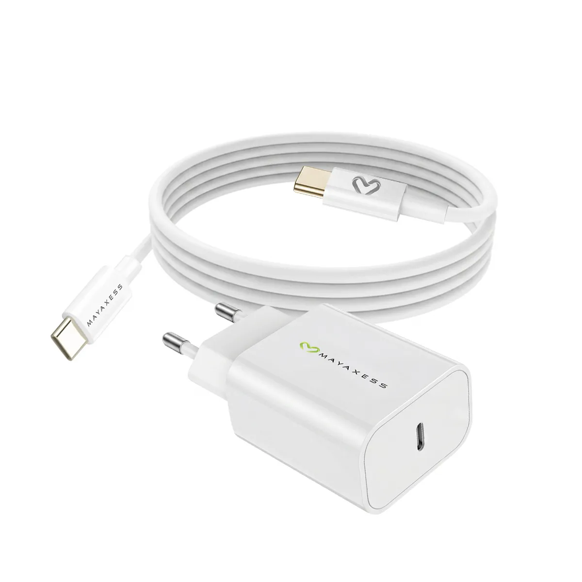 Mayaxess Blanc Chargeur Secteur Pour Xiaomi 14T Pro 20W + Câble Usb-C 1M