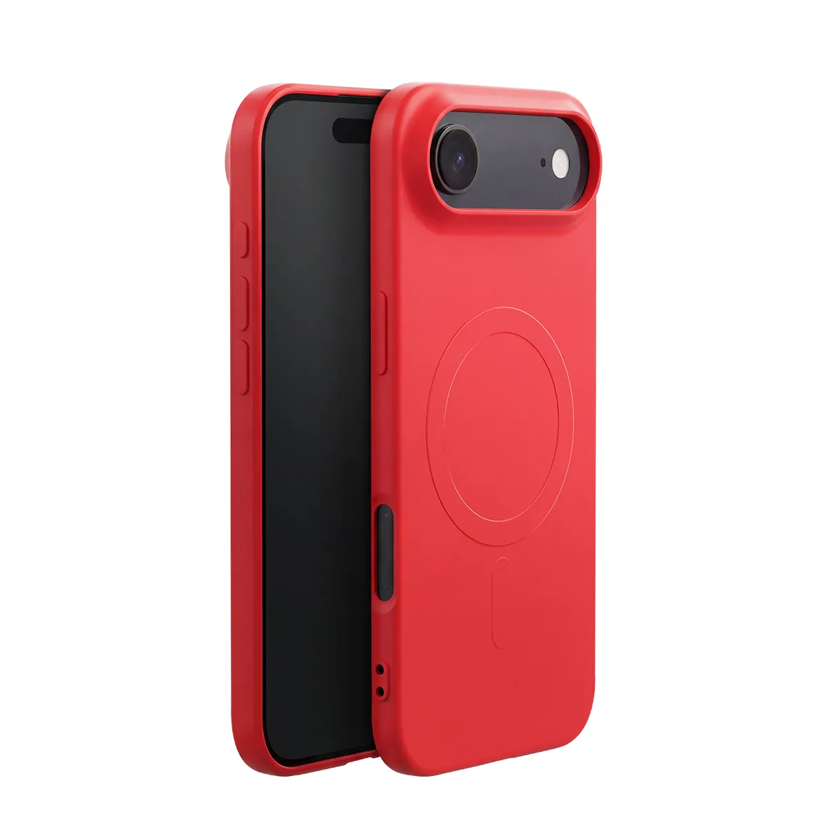 Bigben Rouge Coque Pour Iphone Air Magsafe En Silicone Souple Finition Soft Touch - Image 3