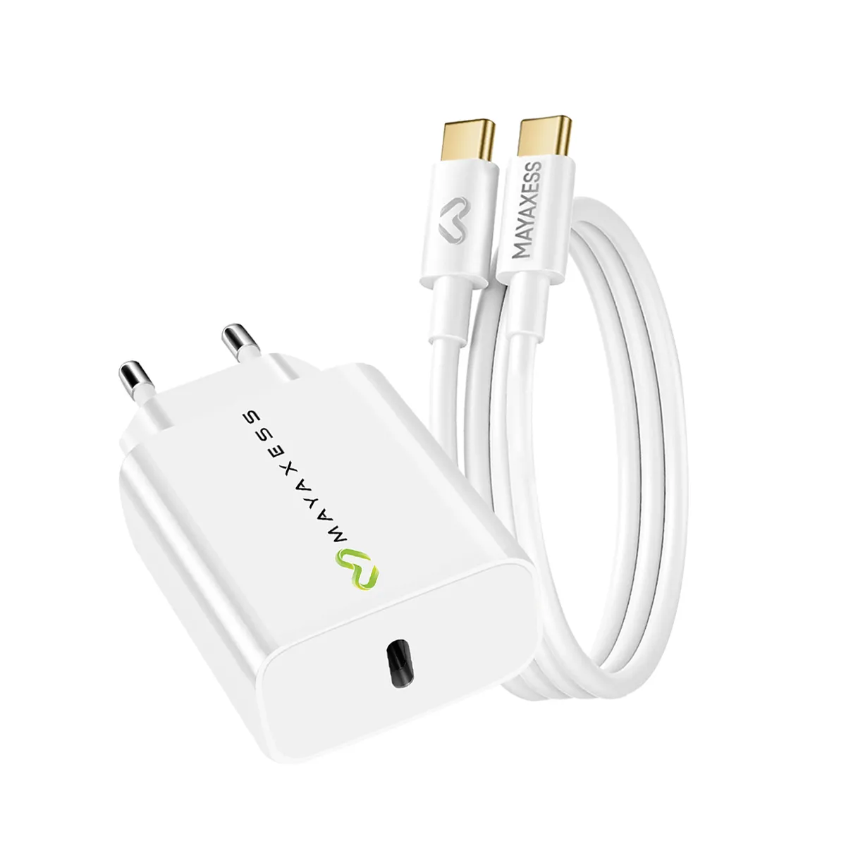 Mayaxess Blanc Chargeur Secteur Pour Galaxy A54 20W + Câble Usb-C 1M